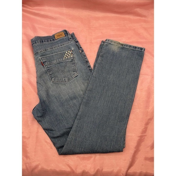 Levi's 512 Perfectly Slimming High Rise‎ Women’s Straight Leg Jeans - SZ 14 - Picture 1 of 10